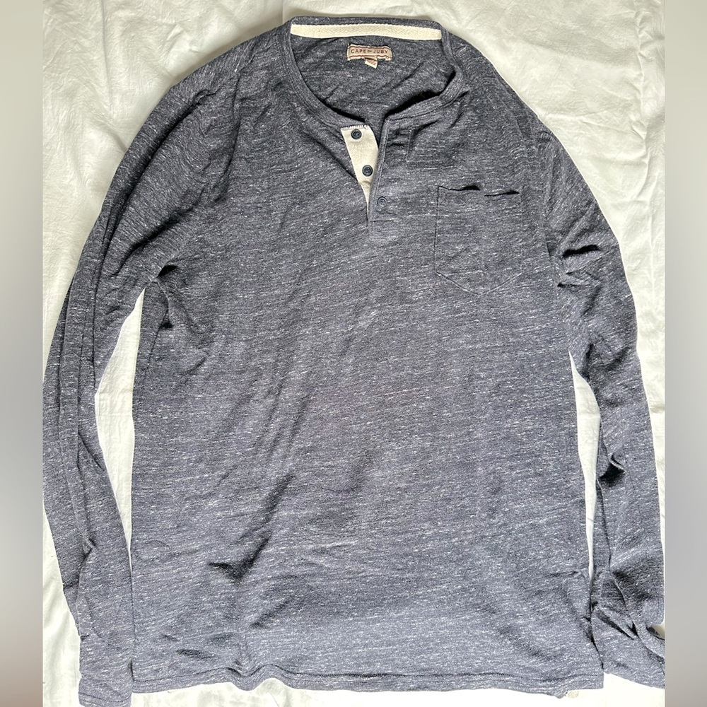 Cape Ruby Speckled Blue Henley